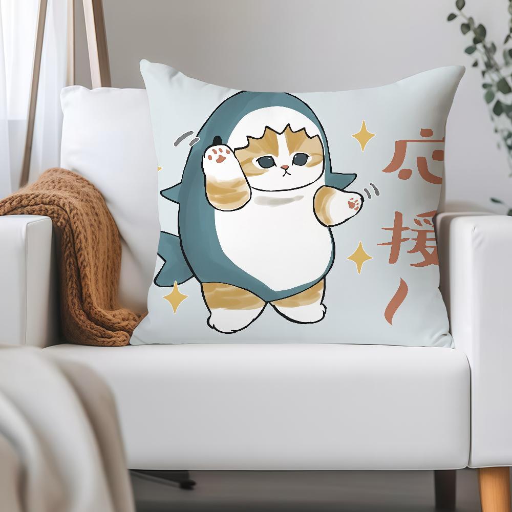 Cartoon M-Mofusand C-cat Cute Pillow Case Applicable Space For Guest Rooms Interiors Cars Office House Decoration