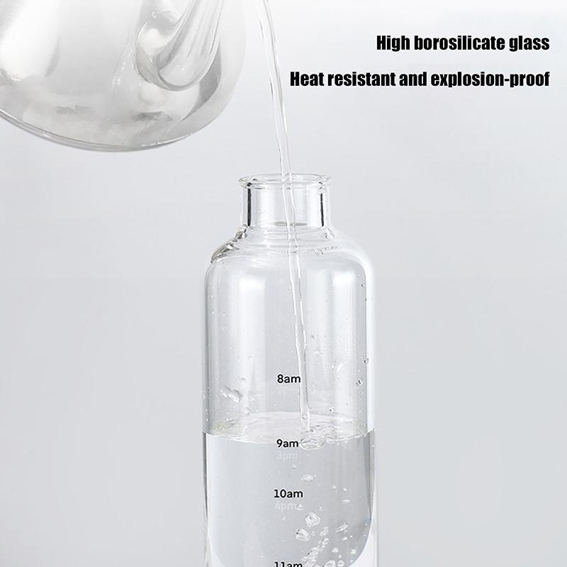 Newest Water Cup Sport Water Bottle With Time Scale Couple Plastic Portable Water Container Anti-Drop Outdoor Water Bottle