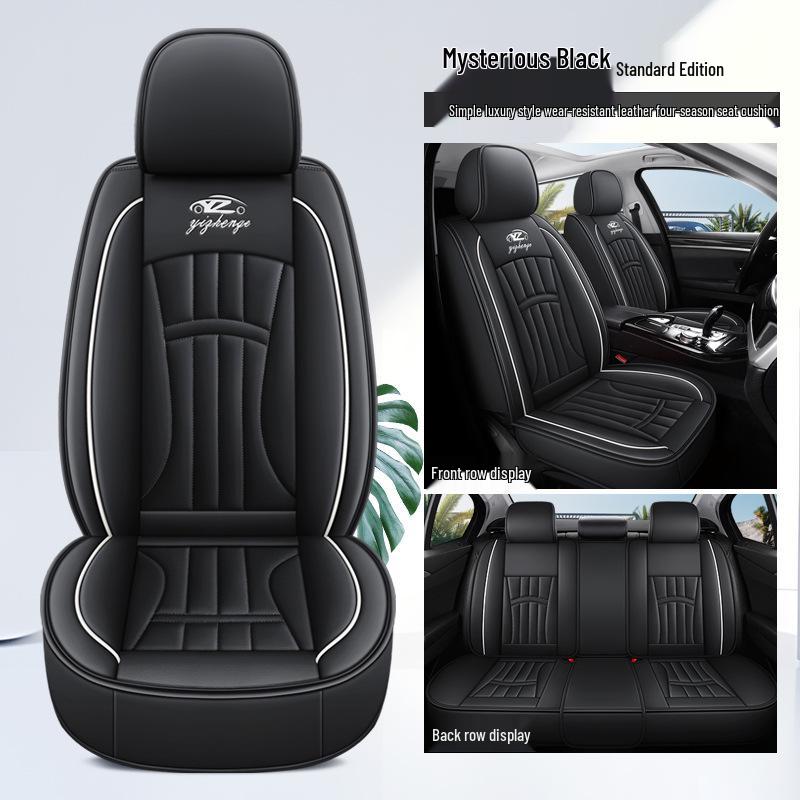 Universal All-Season Leather Car Seat Cover for Five-Seater Vehicles