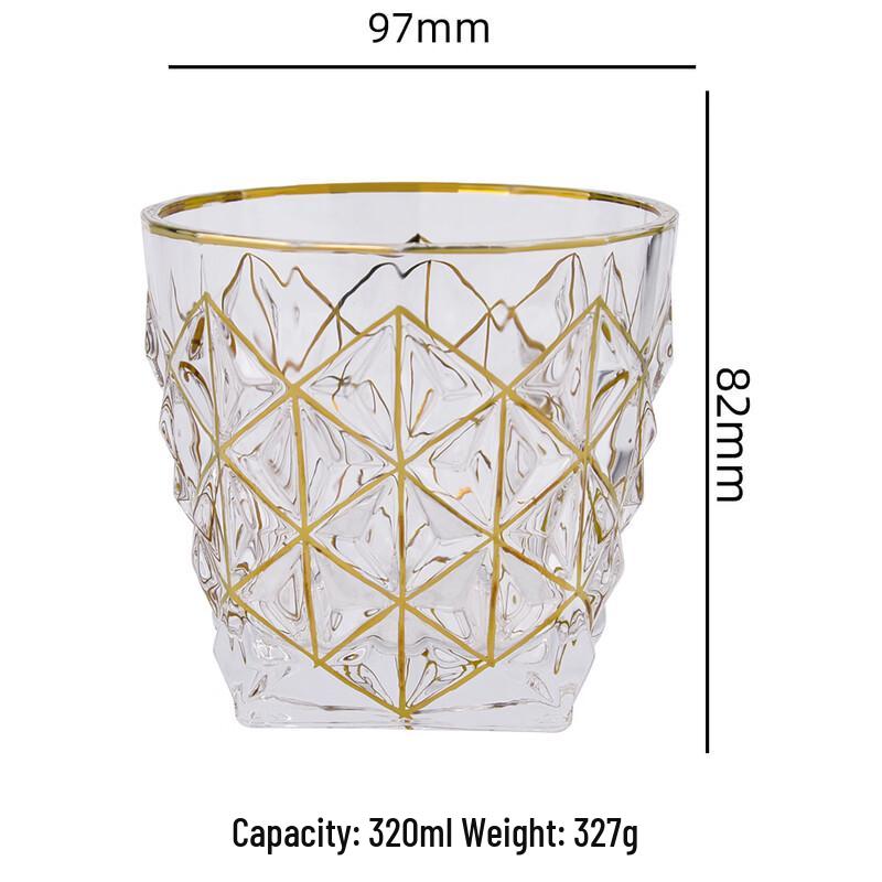 

Shangqi European Style Diamond Pattern Whiskey Glass 330ML