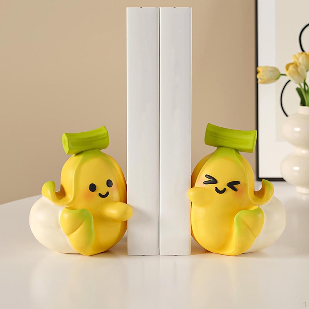 2 Niedliche Zimmer Dekorative Bücherstützen mit Statue von Fertig für Regale Das Heimbüro