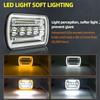 Vierkante 7-inch Koplampen 5x7 Met Opening Angel Eye Tweekleurig Groot- en Dimlicht Lamp Voor Jeep Wrangler Off-road Truck DRL Koplampen