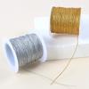 35M Weaving Gold Thread, Shiny Embroidery Thread, Shiny Silk Thread, DIY Handmade Accessories, Weaving Sewing Thread Tools