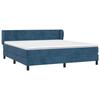 3127569 vidaXL Lit à sommier tapissier et matelas Bleu foncé 180x200cm Velours