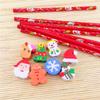 12 pcs Christmas themed Pencils with Eraser Cartoon Design Safe Ideal Christmas Gift for Kids Adults Office School Stationery