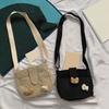 Retro Corduroy Crossbody Bag Large Capacity Velvet Shoulder Bag Portable Mini Corduroy Bag  Women