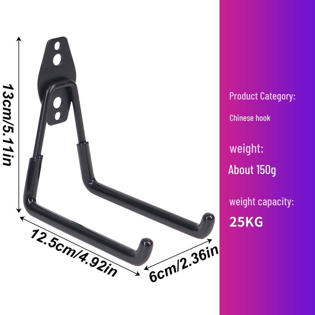 Garage Wall Mount Hooks for Tools, Bicycles, Skateboards, Ladders, and More