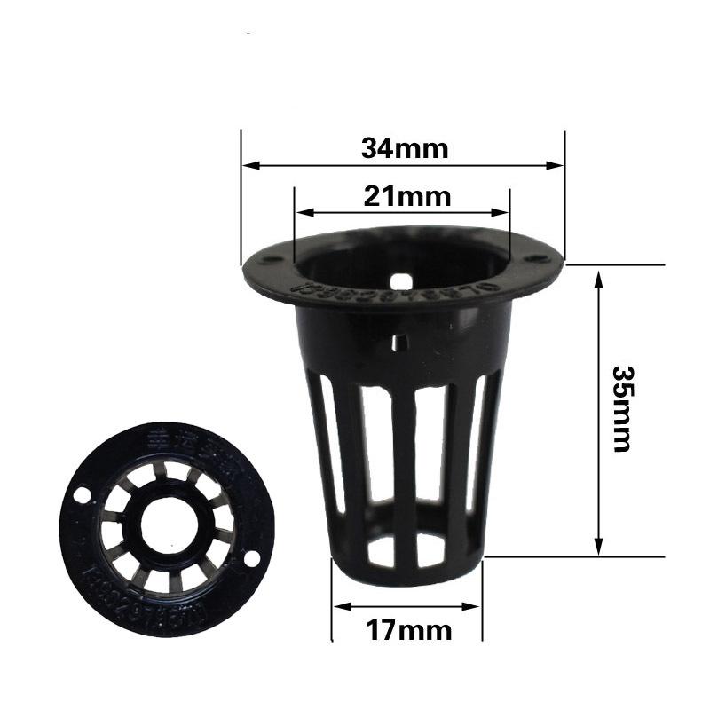 

20 шт. Фиксатор для корзин для гидропонного выращивания растений, черно-белый, для гидропонного выращивания, синий 1 B, верхний внутренний диаметр 2,1 см / высота 3,5 см чёрный
