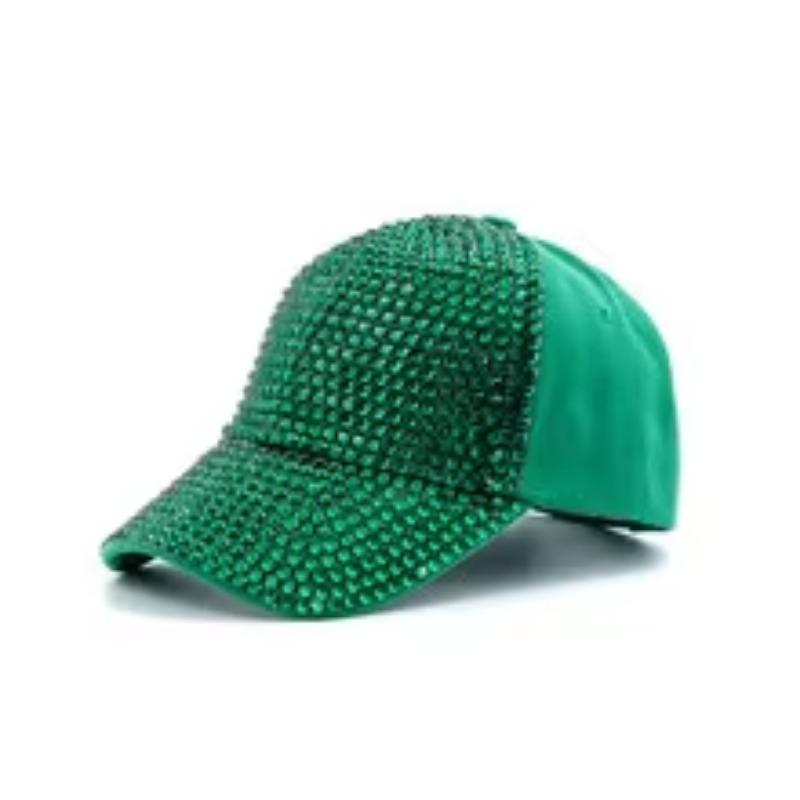 New Fashion Women Diamond Inlay Cap Spring Summer Hip Hop Kpop Dance Baseball Caps Simple Plain Party Street Hat