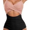 One-piece SSwimsuit for Women, European and American Backless Splicing Sexy Bikini Swimsuit
