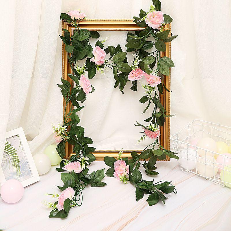 25m Artificial Rose Leaf Garland Silk Flower Vine Ivy Wedding Garden Home Decor