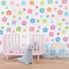 Cartoon Flower Wall Stickers Polka Dots Beautiful Home Living Room Self-adhesive PVC Decoration Kindergarten Children's Room Wall Stickers