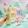 Pull The Rabbit Basket Stuffers Rabbit Keychain Pull Up Rabbit Plush Toys Soft Plushie Toys Stress Relief Rabbit Toy Birthday