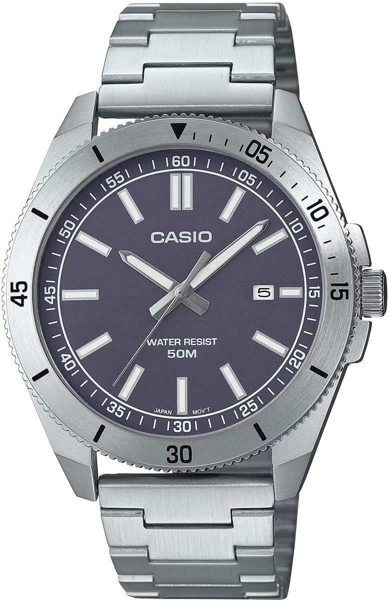 

[Casio] CASIO Standard Quartz Analog 5 ATM Water Resistant Watch MTP-B155D-2EV Men s Grayish Violet Metal Band