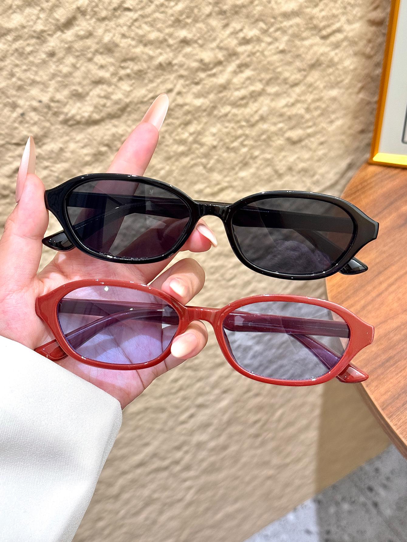 

3Pcs Retro Fashion Geometric Sunglasses Set, Narrow Frame Design That Modifies Facial Contours, Trendy for Going Out, Vintage St