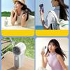 6 Gear Wind Mini Portable Fan LED Display Adjustable USB Rechargeable Fan Ultra-quiet Air Turbo Tech Handheld Turbo Fan Travel