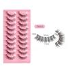 Natürliche, schlanke, falsche Wimpern, dicke, kleine Teufelswimpern, Cos Big Eye Barbie-Wimpern