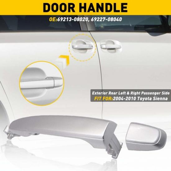 

Sliver Handle Outer Exterior Rear Door 04-06 Primed Left/Right for Sienna Toyota