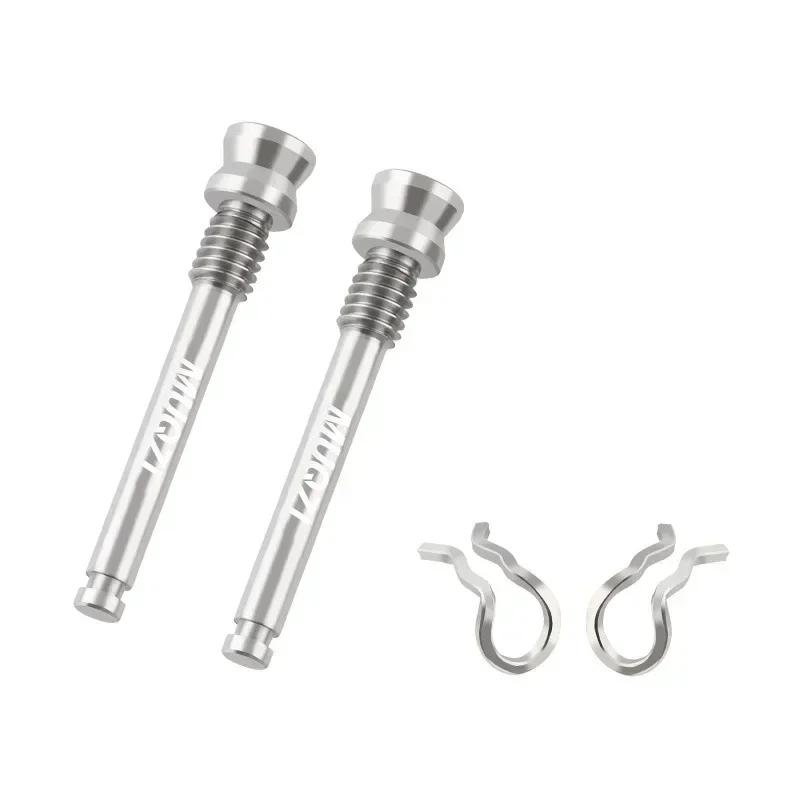 2pcs Titanium Bolts Bicycle Disc Brakes Caliper Lightweight Mounting Screws Road MTB Disc Brake Pad Bolts with Fixing Clip