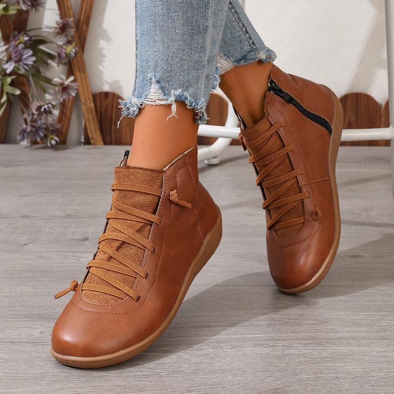 British Style Low-tube European and American Boots New Women's Boots Large Size British Martin Boots Casual Short Boots