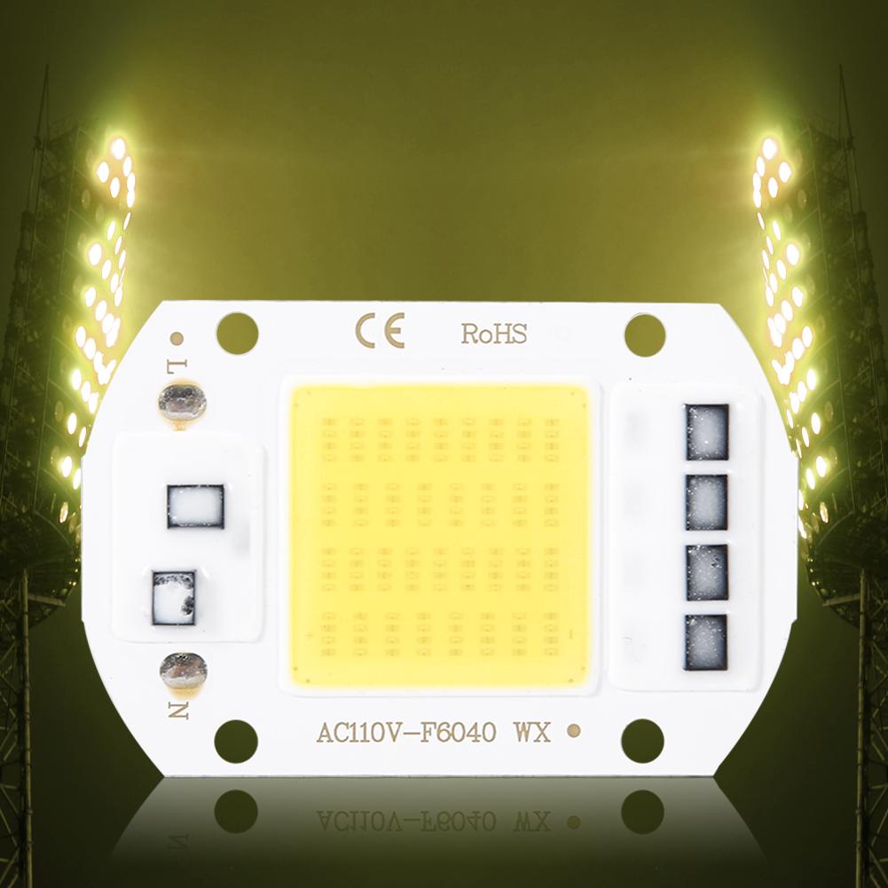 2PCS AC110V 50W High Bright Integrated LED Chip Light Source COB Chips 6x4cm Warm