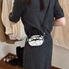 Y2K Mini Top-Handle Bag Love Pendant Vintage Handbag Bow Polka Dot Crossbody Bag  Students