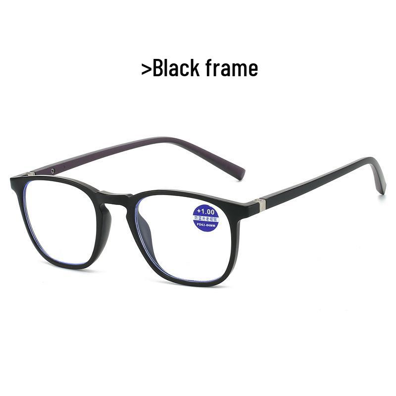 High-End TR90 Anti-Blue Light Glasses: Fashionable, Durable, HD Vision for Middle-Aged and Elderly Men and Women, Customizable for Myopia.