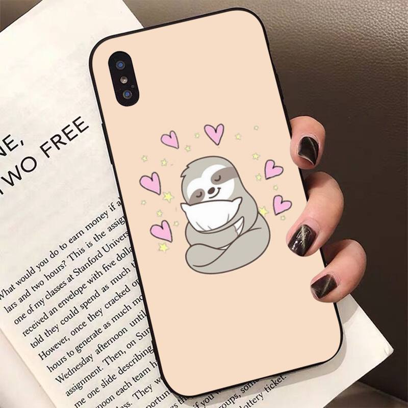 

carton Sloths Phone Case for iPhone 11 12 13 mini pro XS MAX 8 7 6 6S Plus X 5S SE 2020 XR case 12 or 12 pro