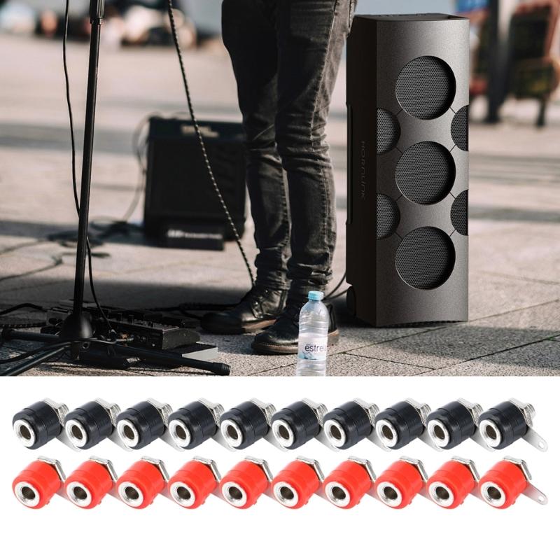 4MM Banana Outlet Couplings for Lecturer Systems Enhancers and DIY Sound Projects Metal Veneered Permanent Insulated Plan