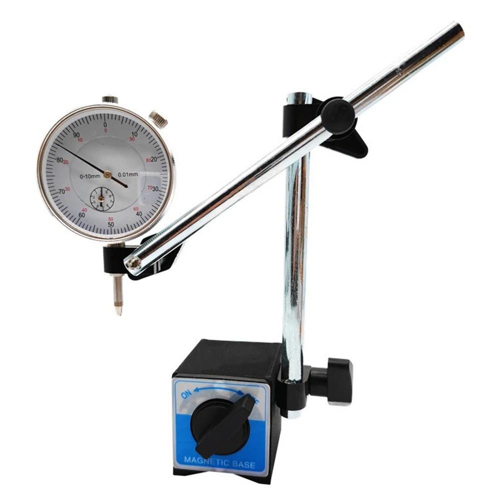 Magnetic Stand for Dial Indicators with 0 10mm Gauge for Accurate Testing