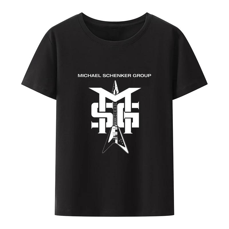 Michael Schenker Group T Shirt Hip-hop Heavy Metal Band Casual Streetwear UnisexShort-sleev O-neck Fashion Shirt Tops