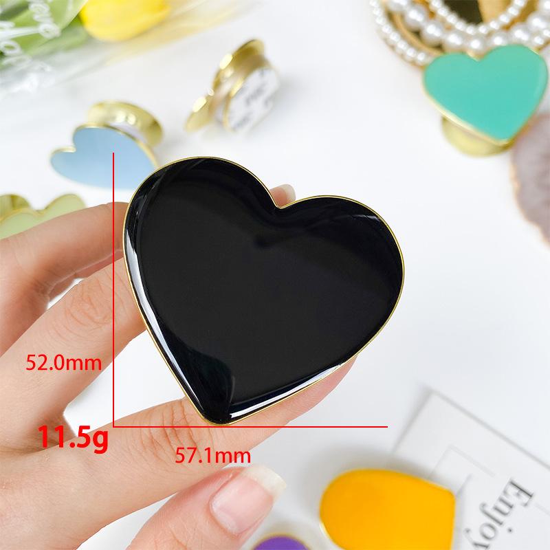 Electroplating Epoxy Love Solid Color Mobile Phone Tablet Air Cushion Personalized Diy Creative Foldable Lazy Desktop Bracket