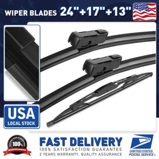 Set Of 3 OEM Windshield Wiper Blades 24" 17" 13" For Chevrolet Equinox 2010-2011