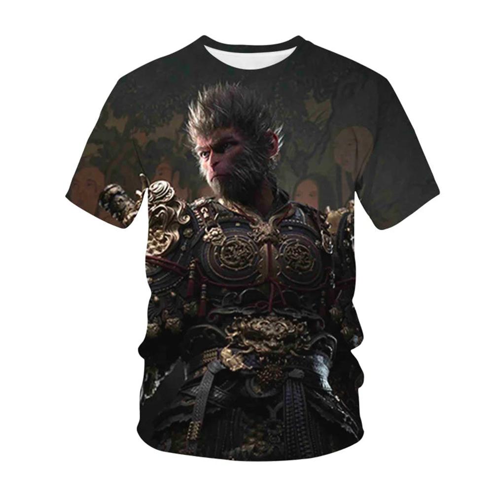 Black Myth Wukong 3d Print Tshirt Men Women Fashion T-shirt Graphic Game T Shirt Boy Tops Tees Summer Camisetas Men's Clothing