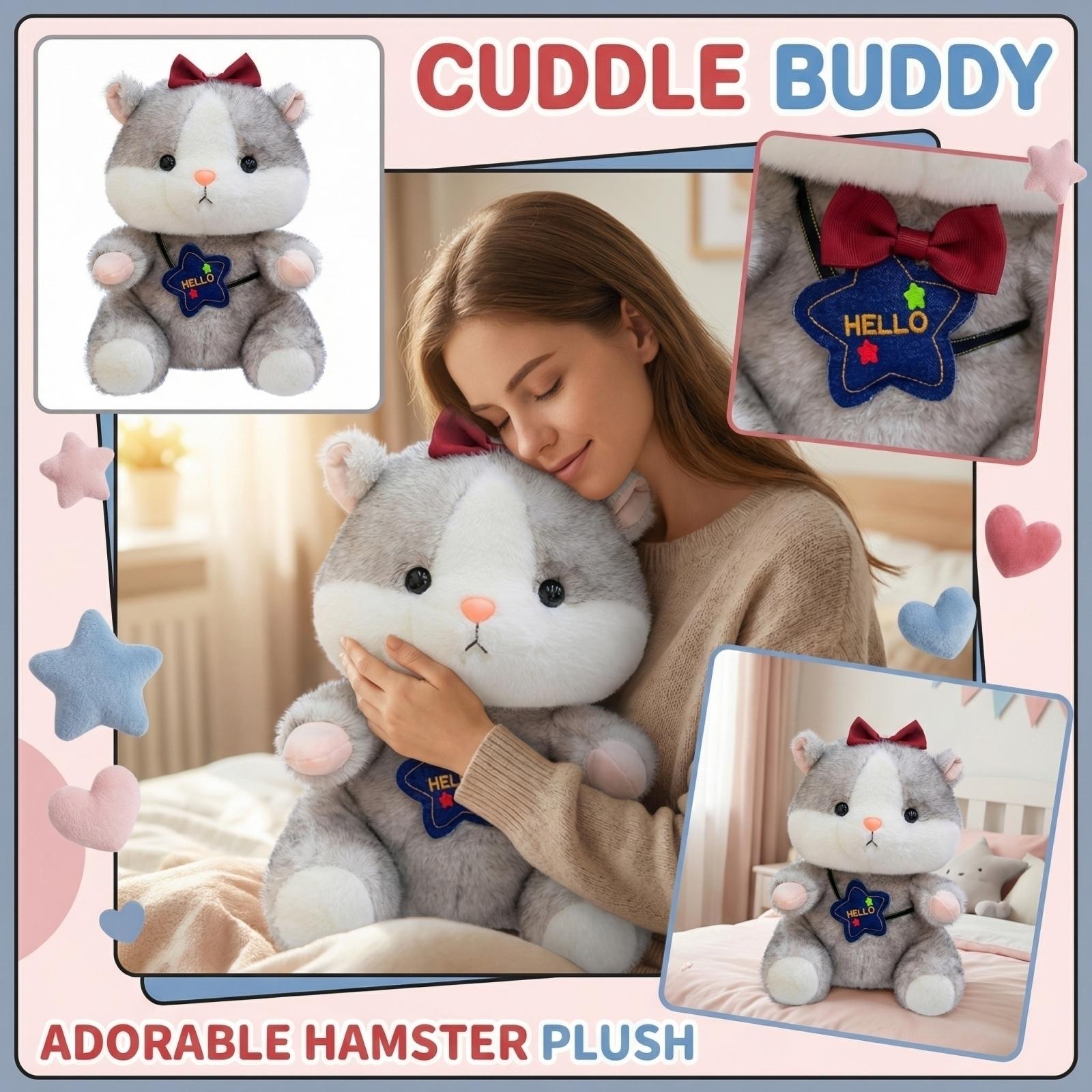 

Cute Hamster Plush Toy Doll/sleep Gift One Size