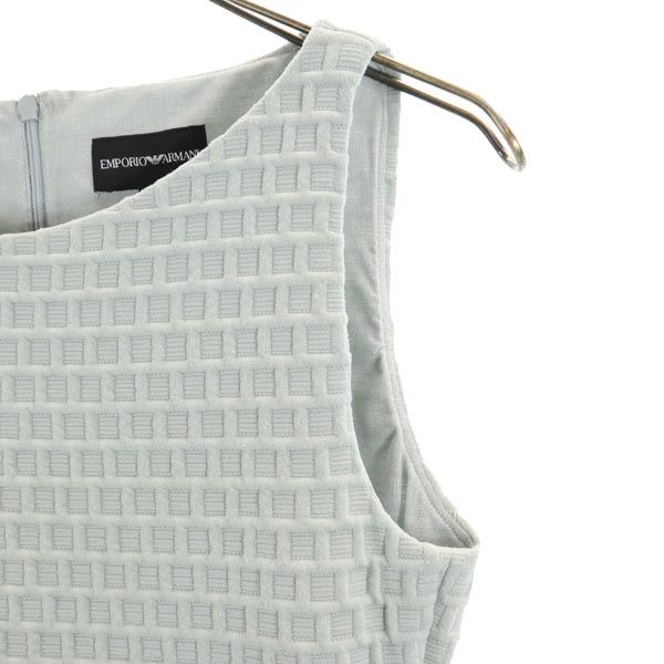 Emporio Armani No sleeve one piece 38 Gray Back zip Women Used