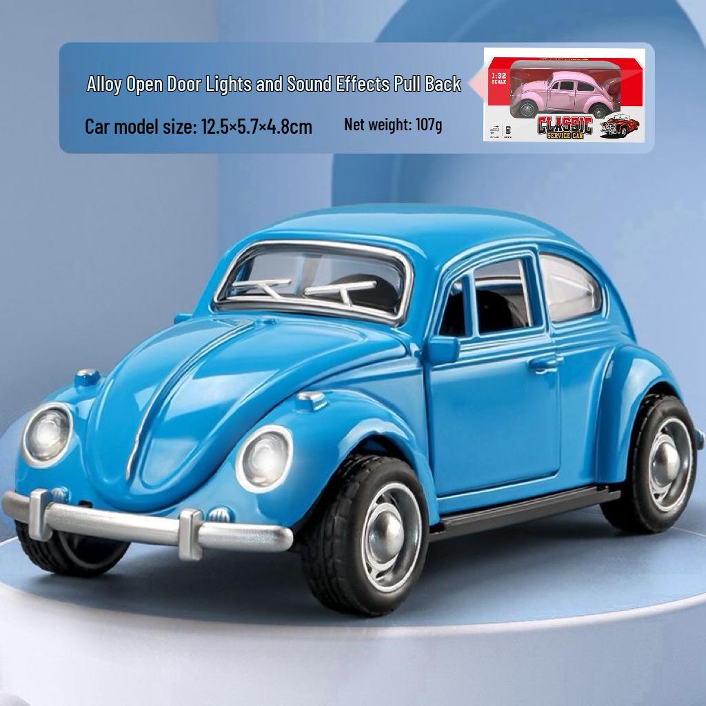 Retro Beetle Classic Alloy Toy Car with Opening Doors