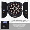 Electronic Dartboard with Cover, 26 Games, up to 8 Players, LCD Display, Speaker, Black