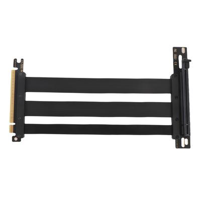 PCI E 4.0 X16 High Speed Extension Card Port GPU Extender Riser Cable 90 Degree Adapter Black