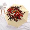 1pc ACDC Band 1 Automatic Opening and Closing Umbrella, Convenient Three-fold Design, 8 Iron Ribs - Suitable for Daily Outdoor Use and Travel
