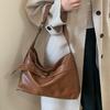 Korean Version Women'S Shoulder Bag Fashion Casual Large Capacity Tote Bag Autumn Winter Brown Crossbody Bag Black Handbag KTB