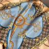 70x70cm Fashionable Korean Style Silk Square Scarf Satin Print Hairband Necktie Hair Accessory Headscarf Versatile Wrap Scarf