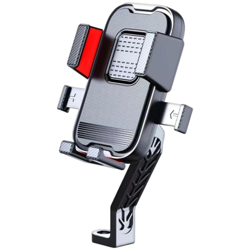 Motorcycle Handlebar/Rearview Mirror Mount Phone Holder Scooter Bike Phone Cradles 360 Degree Rotating Shockproof Stand
