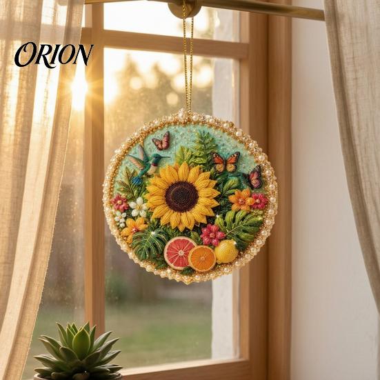 Spring Summer Autumn Winter Ornaments Four Seasons Holiday Pearl Art Hanging Ornaments, Christmas Fall Beaded Durable Acrylic Wall Pattern Ornament,