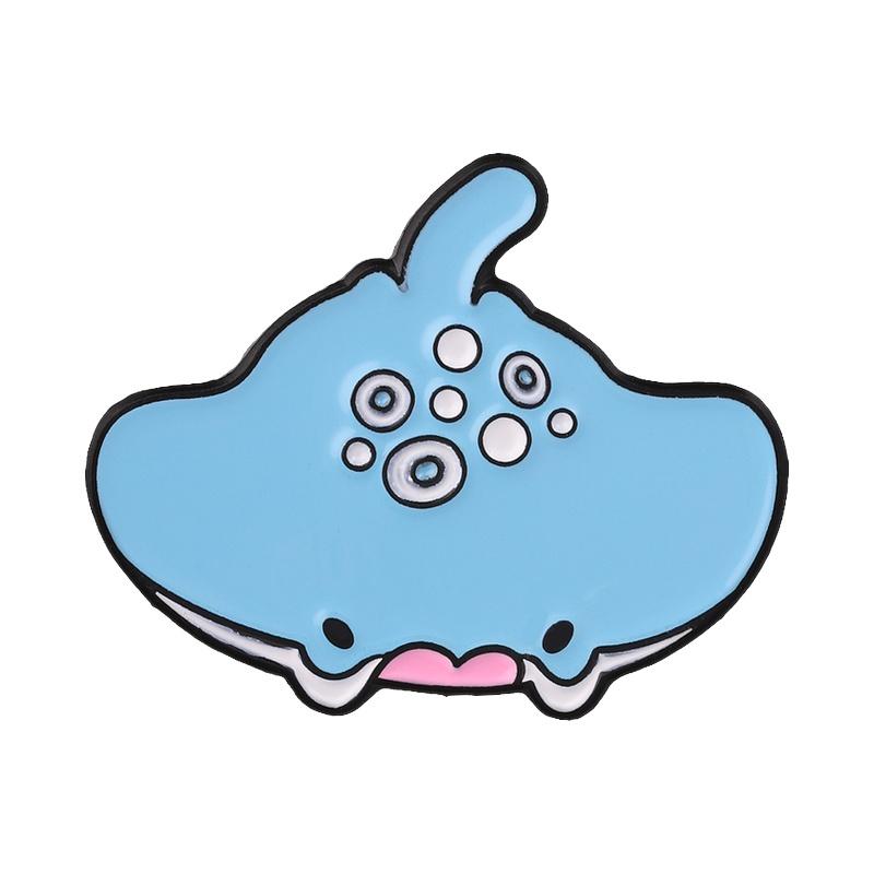 Xiaomi Cartoon Glitter Underwater Marine Creature Enamel Pin Cute Whale Dolphins Sharks Octopus Manta Ray Seahorse Badge Jewelry Brooch