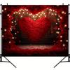 Fond de photographie de roses rouges Mur de fleurs Fond pour la Saint-Valentin Décoration de fête de mariage Mariée Fête des Mères