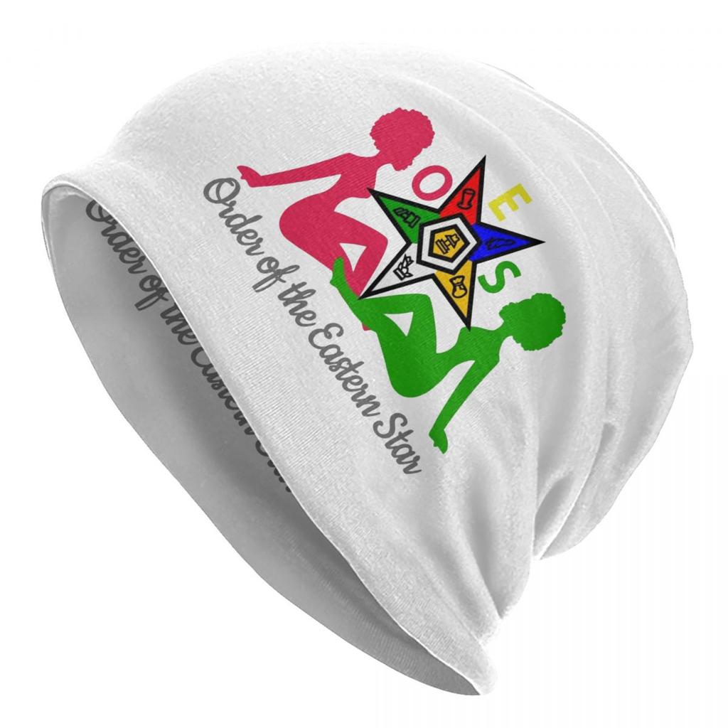 Custom OES Emblem Order Of The Eastern Star Skullies Beanies Caps For Unisex Women Unisex Winter Warm Knitted Hat Adult Bonnet Hats