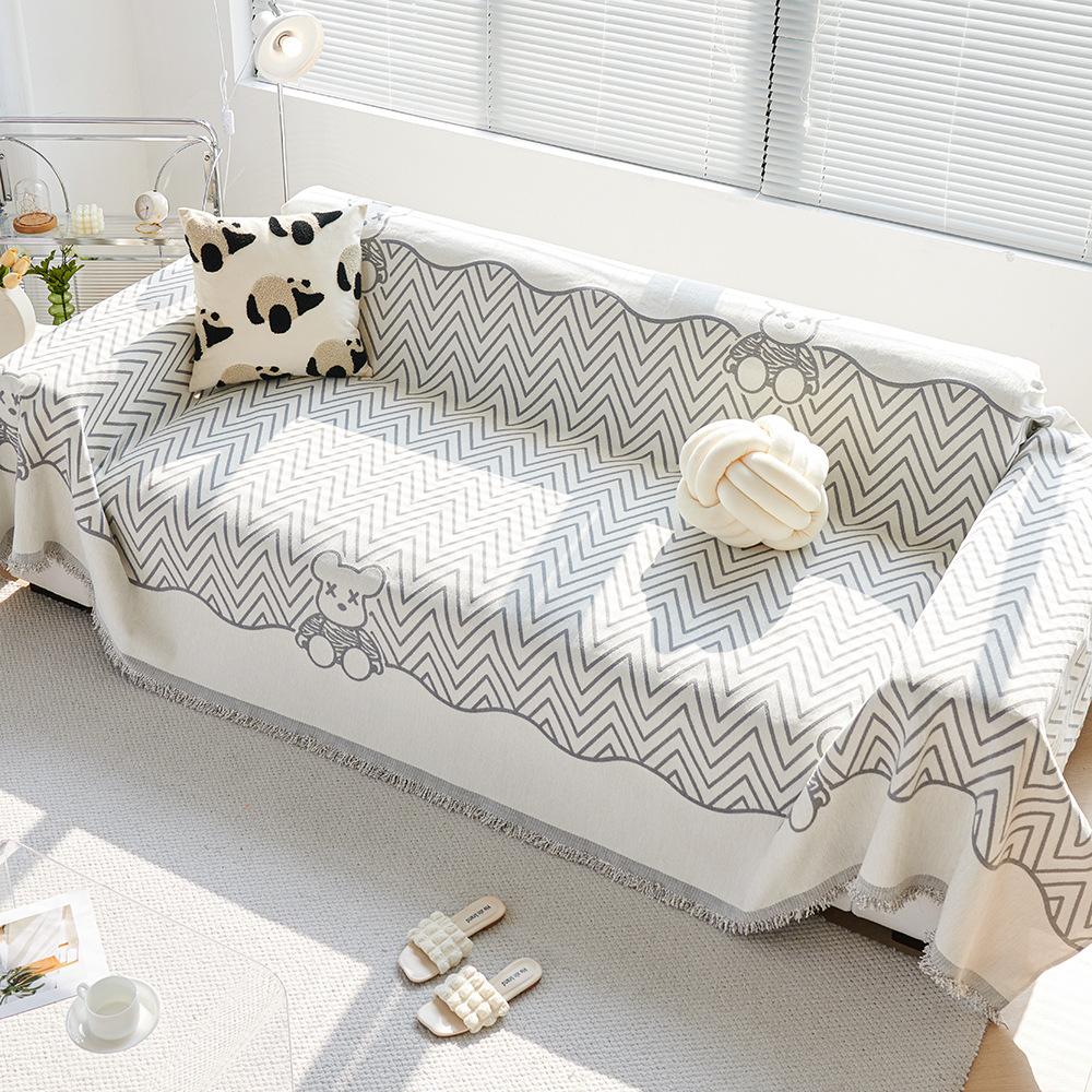 Chenille Sofa Towel Four Seasons Universal Simple Cartoon Fashion Anti-Scratching One Piece Leather Sofa Cover Universal Towel