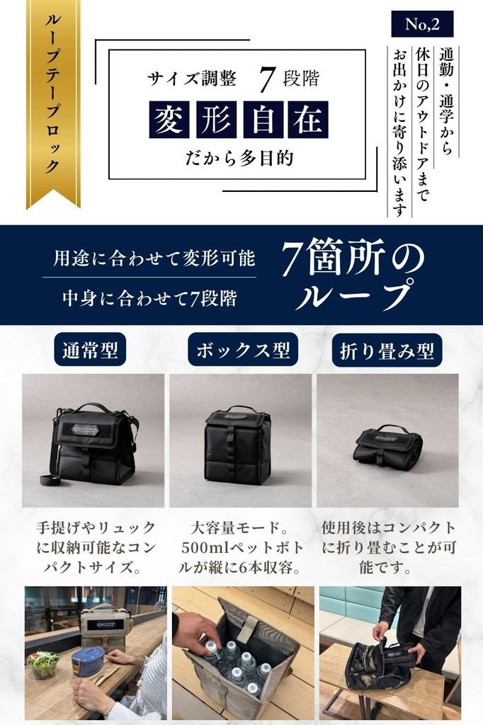 ChillCamping Soft Lunch Perfect for and Bento Boxes Cooler, Bag, Waterproof, Foldable, Golf, (Black)