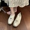 French Inner Height Increase Shallow Mouth Flat Sole Shoes Women's Autumn Versatile Casual Breathable Sports Shoes Ballet Mary Jane Shoes
